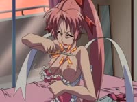 Cute anime chick gets naked